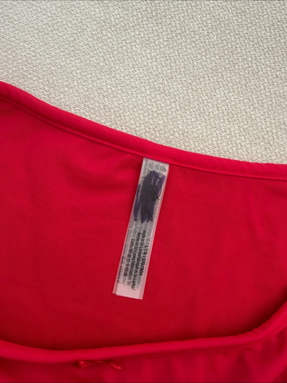 Red High-Cut Bikini Bottom